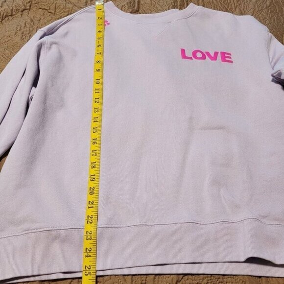 WILDFOX purple lilac pink  sweatshirt sz L Dogs Love Me puppy paw print New - Picture 9 of 12